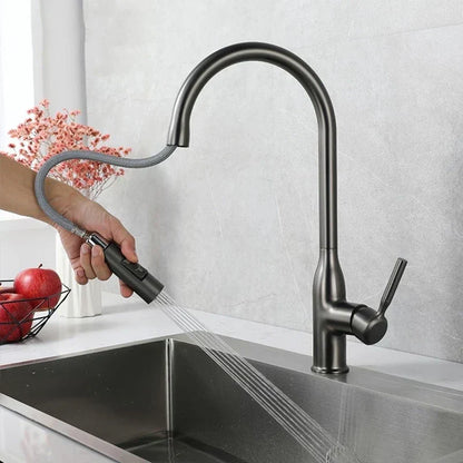 AquaStream Luxe – Robinet de cuisine réglable avec douchette