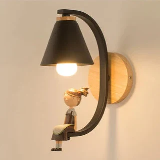 Applique lumineuse ludique noire