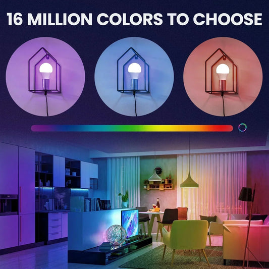 Ampoule Intelligente Tuya E27 10W 15W - RGB Dimmable Contrôle WiFi Bluetooth via SmartLife Google Alexa Apps
