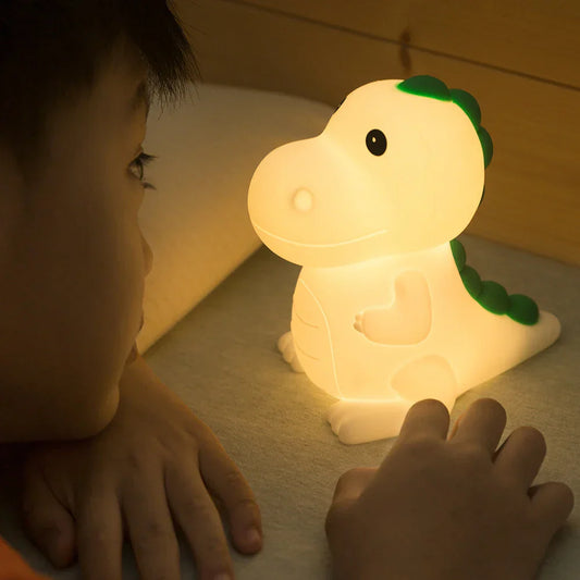DinoLumi - Lampe de Nuit LED Rechargeable à 7 Couleurs