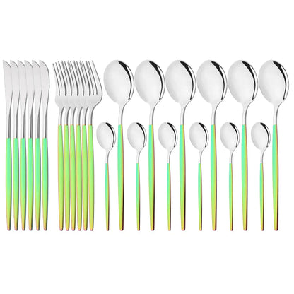 Floroux | Set de vaisselle en acier inoxydable
