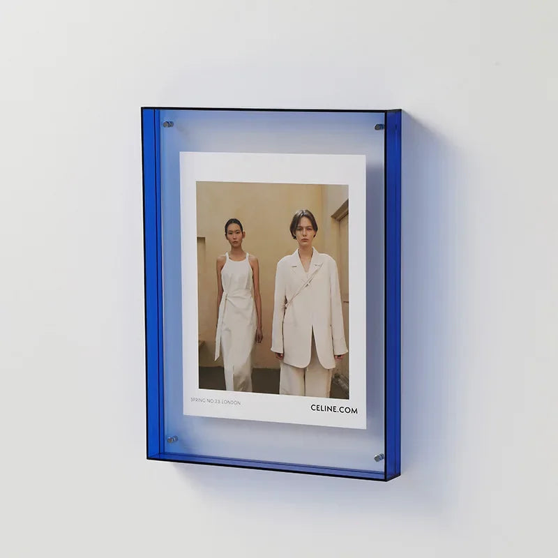 Floroux | Double-sided acrylic photo frame | Transparent and modern | Magnetic | Ideal for home and office