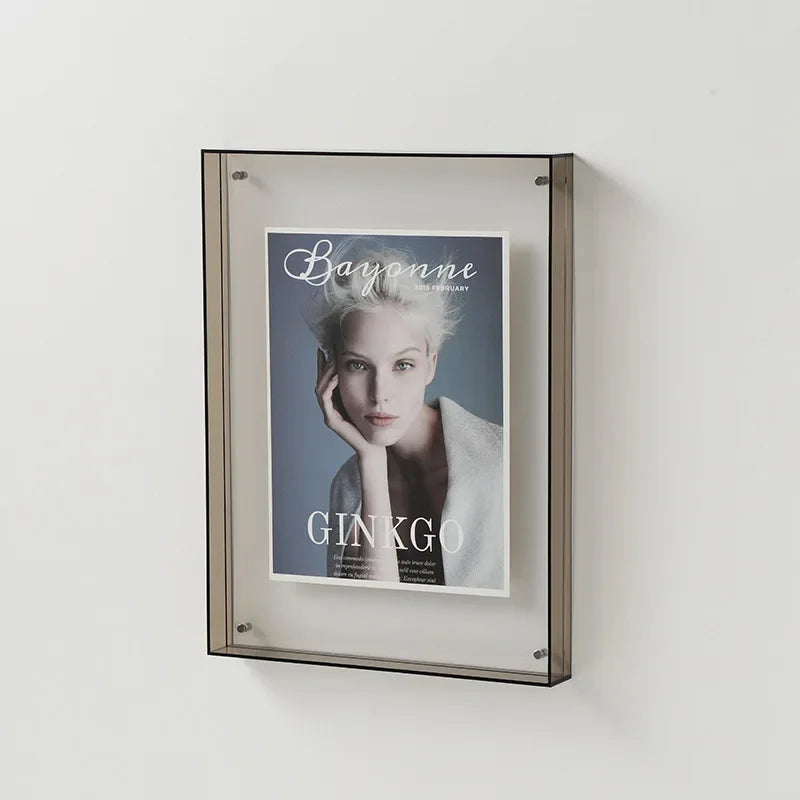 Floroux | Double-sided acrylic photo frame | Transparent and modern | Magnetic | Ideal for home and office