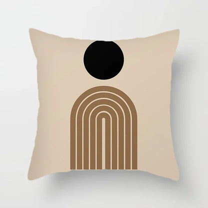 Aurum Housse de coussin - Housse de coussin moderne noir et blanc avec impression artistique abstraite