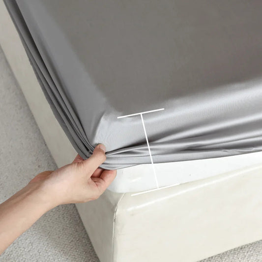 Douceur Royale – Drap-housse en Soie Mulberry Premium