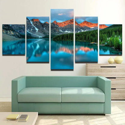 Floroux 5-Piece Set in Natural Canvas | Wall Art | Natural Elegance | Home and Office Decoration