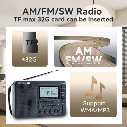 EchoWave - Radio rétro portable avec un son puissant