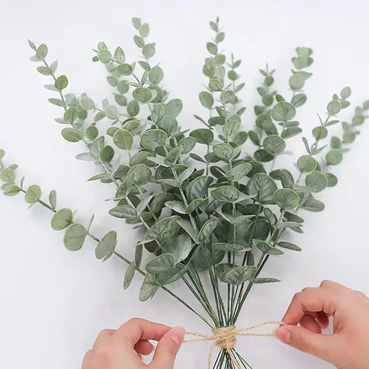 Floroux Artificial Eucalyptus Branches | Realistic Decorative Branches | Durable Plant Appearance | Perfect for Home & Events