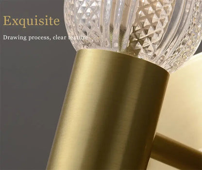 Plafonniers muraux en or de luxe rayonnants