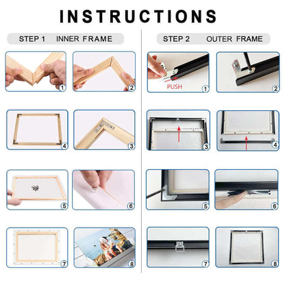 DIY Cadre en aluminium pour toile Art mural