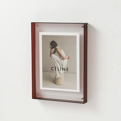 Floroux | Double-sided acrylic photo frame | Transparent and modern | Magnetic | Ideal for home and office