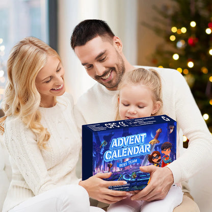 Calendrier de l'Avent de Noël 2024 pour enfants - 24 miniatures surprises des fêtes, cadeau de compte à rebours amusant