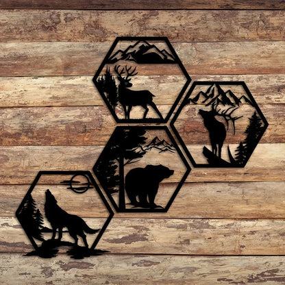 Cadre mural de la faune forestière