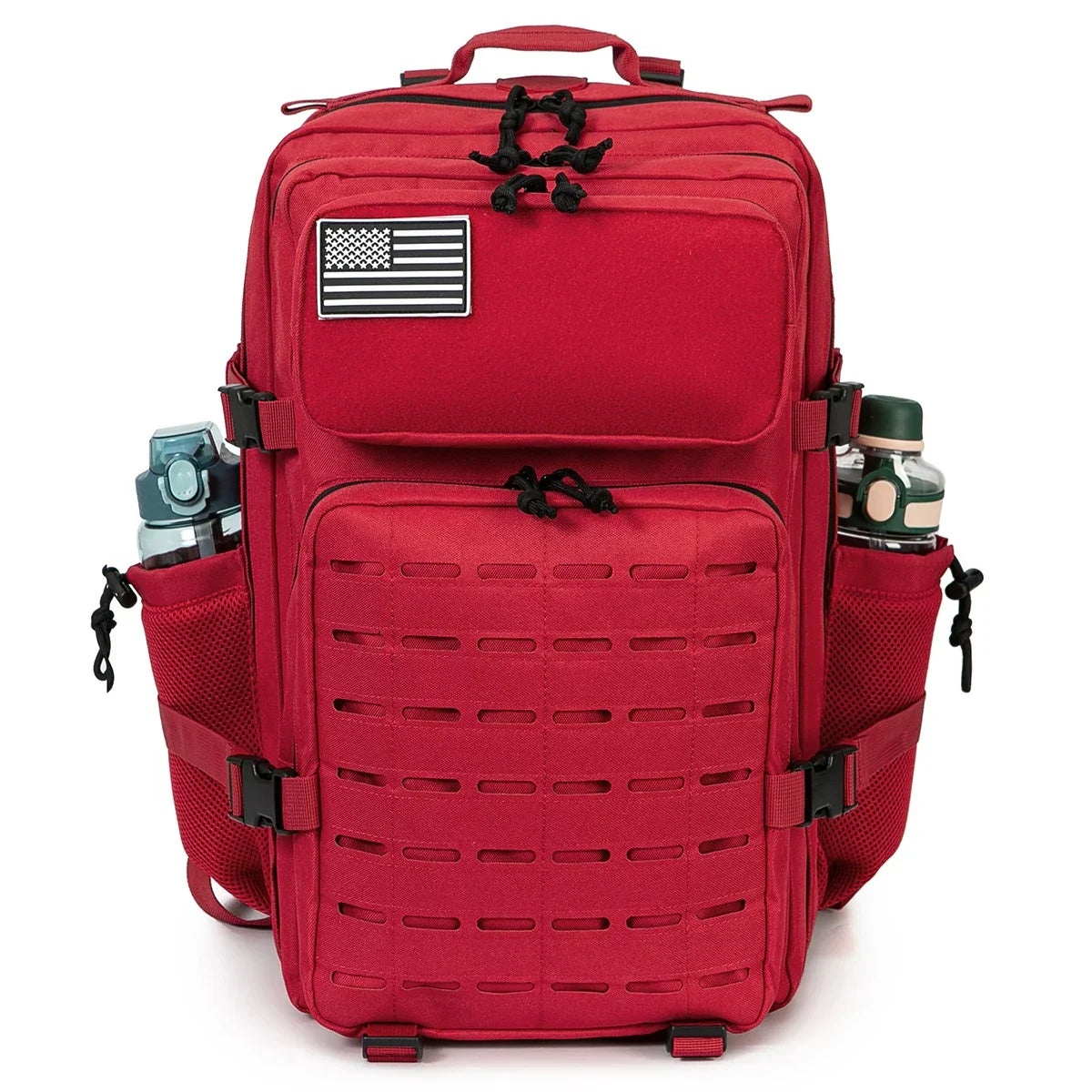 Sac à dos tactique 45L pour hommes/femmes – Daypack MOLLE pour la chasse, la pêche, la randonnée, le trekking et la survie – Sac à dos extérieur grande capacité avec porte-gobelets