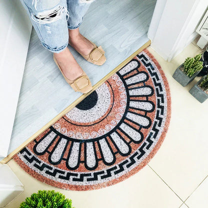 FloraMat - Tapis de porte élégant en demi-cercle pour votre maison