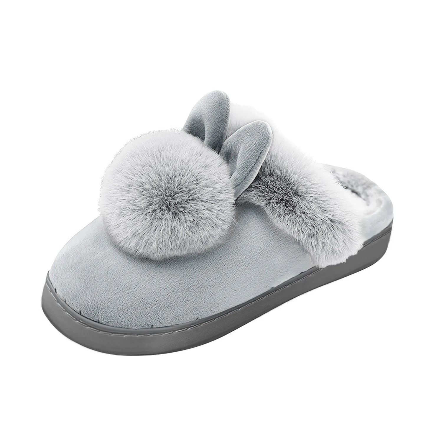 Chaussons en Peluche Bunny - Chaussons en Luxe Peluche avec de Jolis Oreilles de Lapin pour la Maison