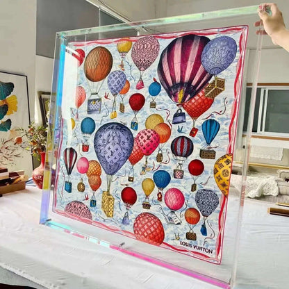 Cadre photo flottant en acrylique fluorescent des années 80