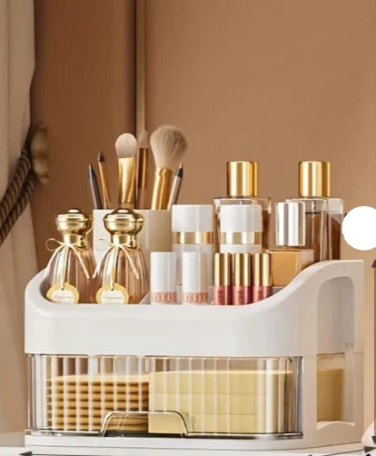 Boîte de rangement pour maquillage et bijoux à grande capacité – Organiseur multi-couches