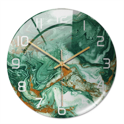Montre murale en marbre stylé avec mécanisme silencieux