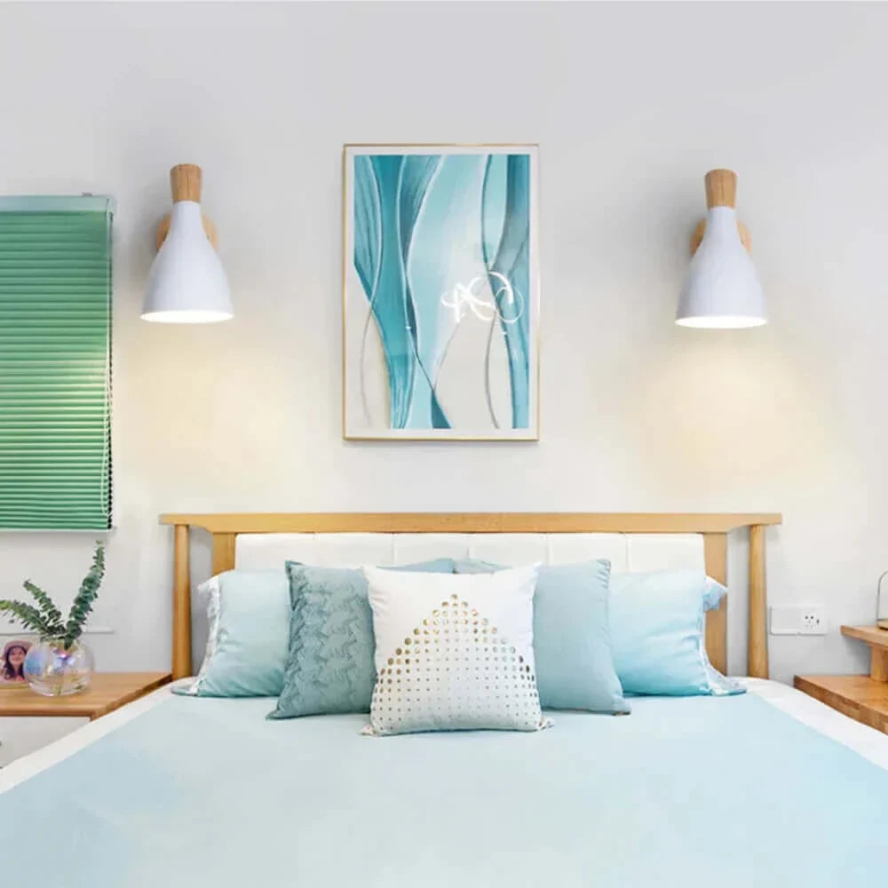Collection de lampes murales en bois nordiques modernes