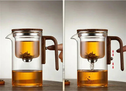 TeaMagnet - Théière en Verre avec Filtration Séparée