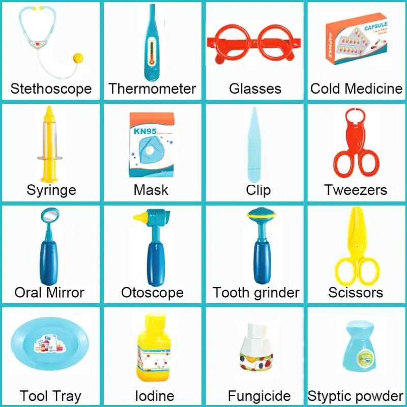 Ensemble de jeu de médecin pour tout-petits - Station médicale 2-en-1 et accessoires pour le plaisir du jeu de rôle