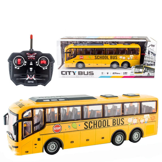 Télécommande de bus touristique électrique - Véhicule RC à l'échelle avec lumières pour enfants, école et plaisir en ville