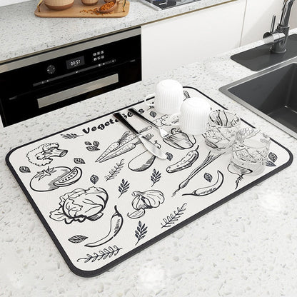 AbsorpTowel Tapis - Antidérapant, Ultra-absorbant et Stylé