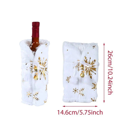 Festive Cheers Housses de bouteille de vin - Housses de bouteille de vin élégantes pour les fêtes