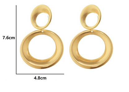 Boucles d'oreilles Gouden Cirkel | Bijoux uniques déclaratifs pour un look audacieux