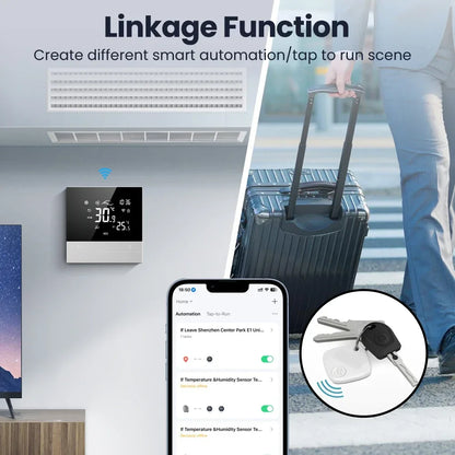 Thermostat et Minuteur pour Climatiseur Central Intelligent Tuya - Contrôle WiFi via les Applications SmartLife Google Alexa