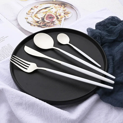 Floroux | Set de vaisselle en acier inoxydable