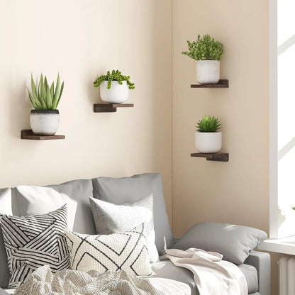 Petites étagères en bois flottant paquet de 4