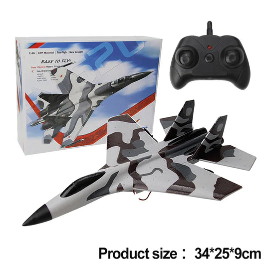 EPP Télécommande Avion de Chasse SU-35 - Avion Planeur 2.4G pour Enfants, Jouet Facile à Piloter