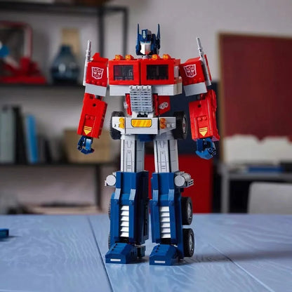 Ensemble de blocs de construction de voiture robot Optimus Prime Transformer - 1580PCS Jouet STEM cadeau pour enfants