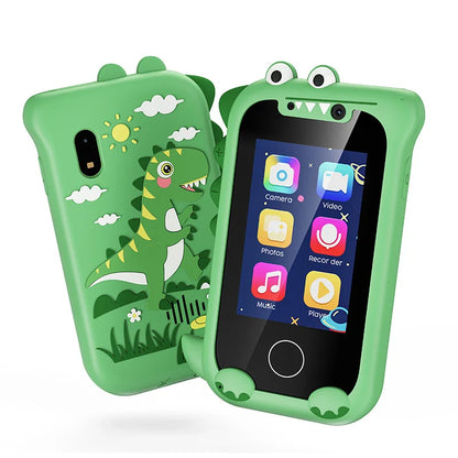 Jouet Smartphone Interactif pour Enfants - Lecteur Musical Éducatif avec Double Caméra, Écran Tactile & Carte Mémoire de 512 Mo pour un Apprentissage Créatif