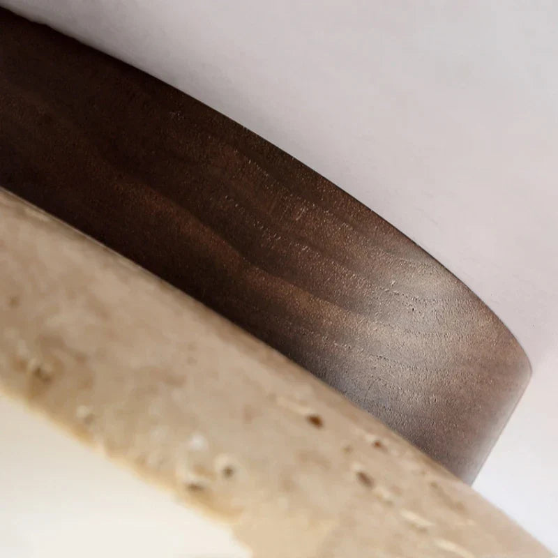 ÉclatPierre - Élégante lampe encastrée LED en travertin