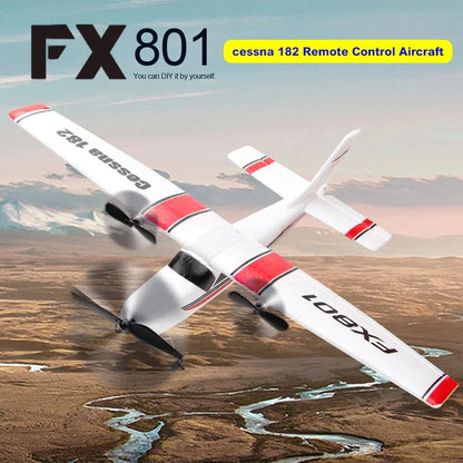 EPP Foam FX801 Avion RC - Avion à distance 2CH pour enfants, jouet facile à assembler cadeau