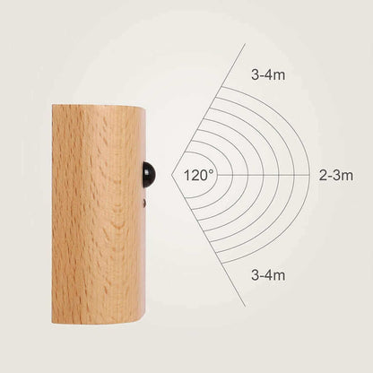 Ensemble de 2 lampes murales USB en bois rechargeables