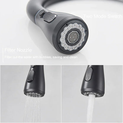 BlackStream Robinet – Moderne Robinet de Cuisine Téléscopique Noir