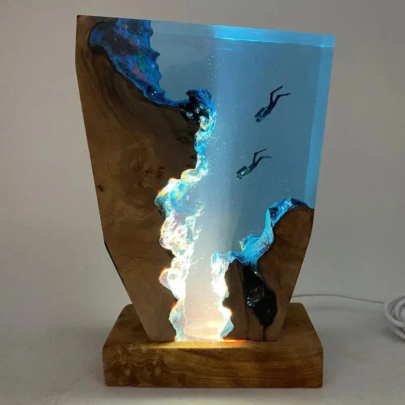 Floroux Élégance | Lampe de table 3D Diver