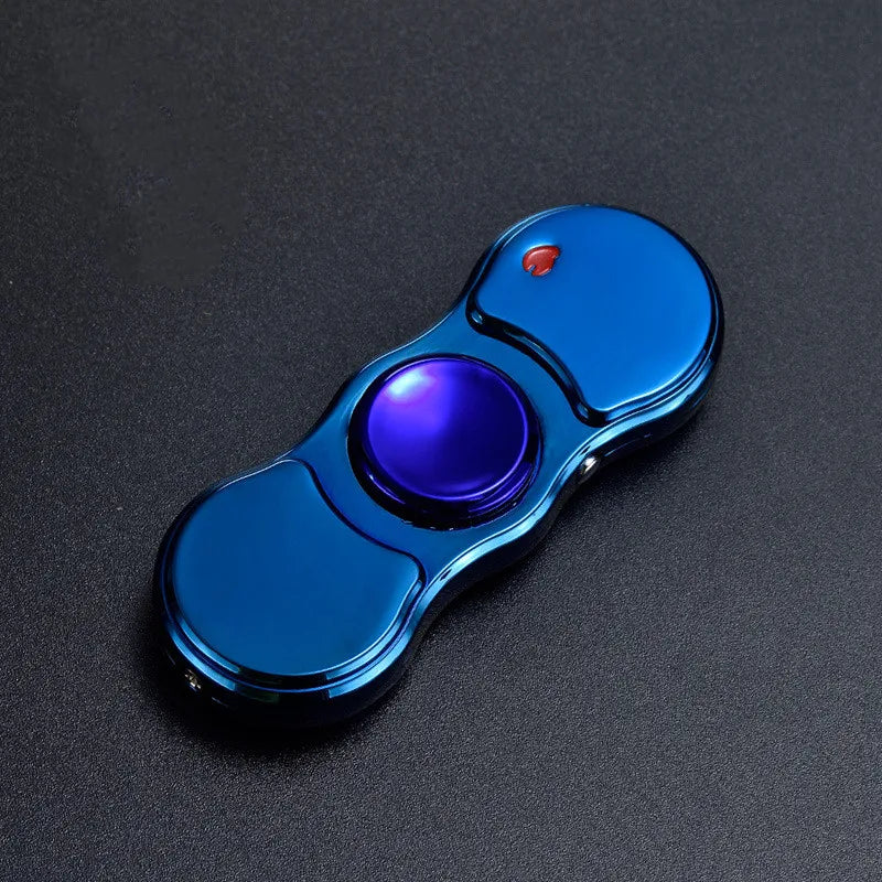 Floroux Briquet Métallique Rechargeable | Lumière LED Fidget Spinner | Design Créatif