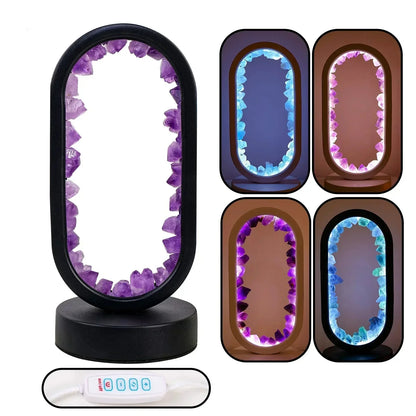 AuraViolette – Éclairage en Cristal Naturel pour Ambiance Relaxante