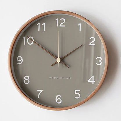 Floroux | Horloge murale en bois et verre