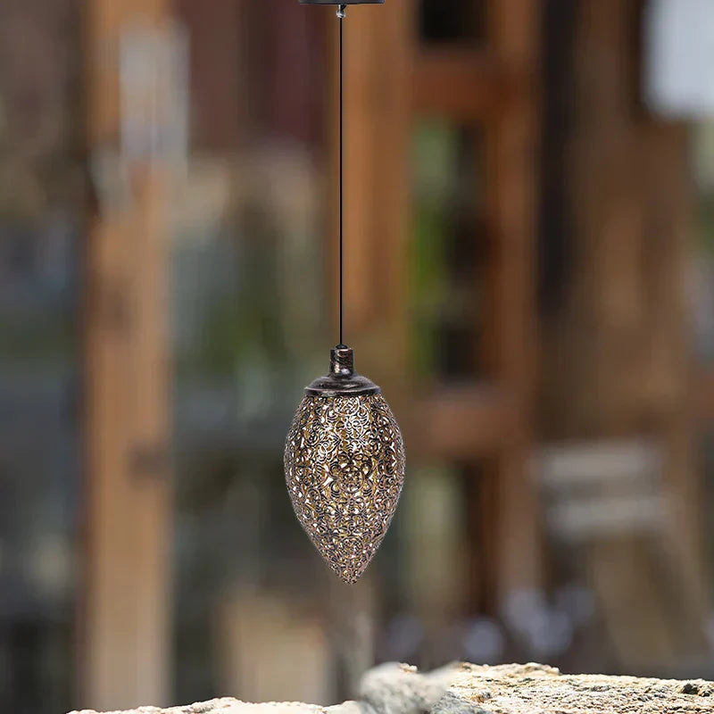 Floroux Lampe solaire en forme de goutte | Design de lumière de cascade | Luminaire solaire d'extérieur | Éclairage de jardin & terrasse