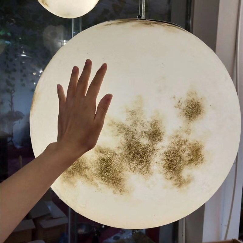 chandelier pleine lune créatif moderne nordique