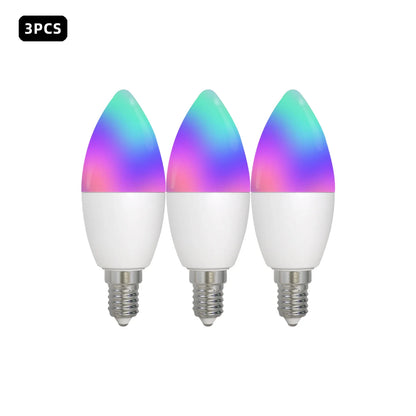 Ampoule LED Tuya Zigbee E14 - Lampe à bougie WiFi RGB Contrôle via SmartLife Google Alexa Apps