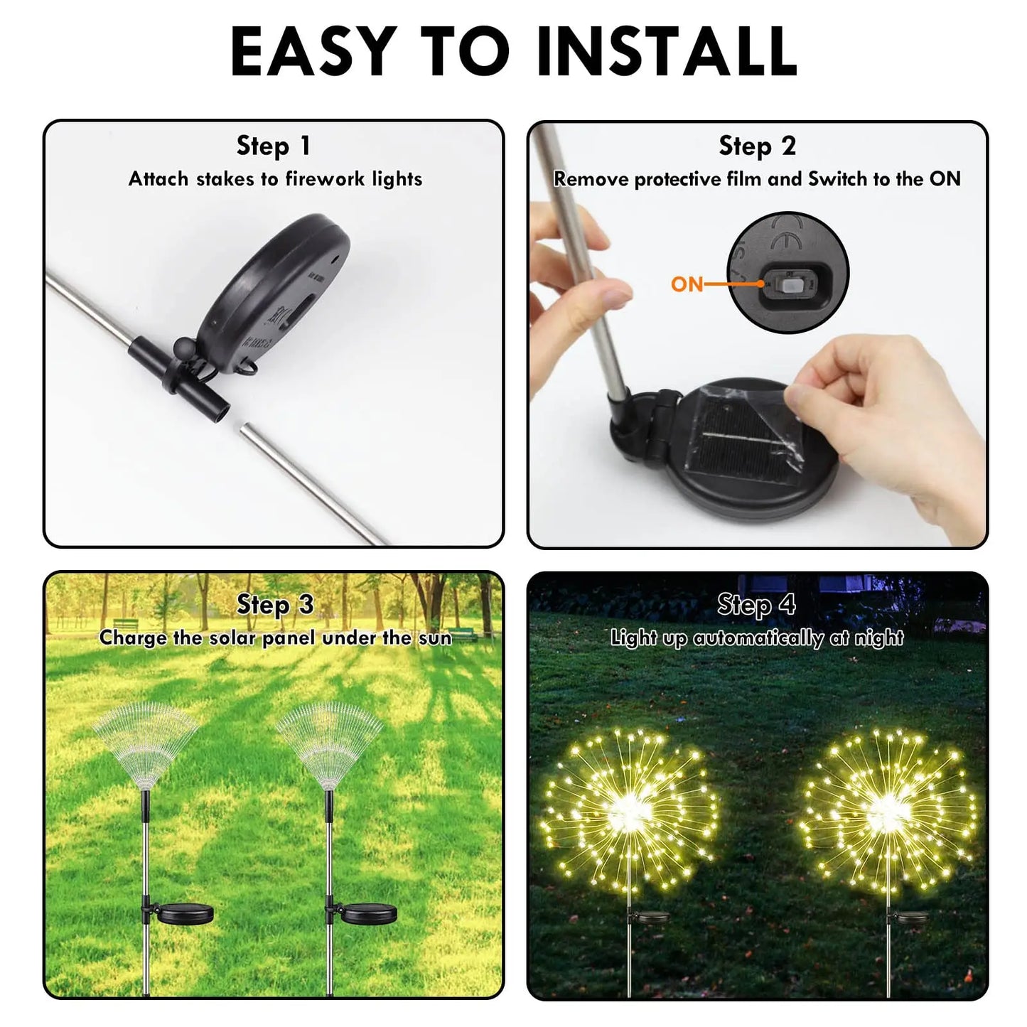 Lumières de Noël en guirlande LED solaire étanches pour jardin extérieur, Noël, mariage, décoration de fête
