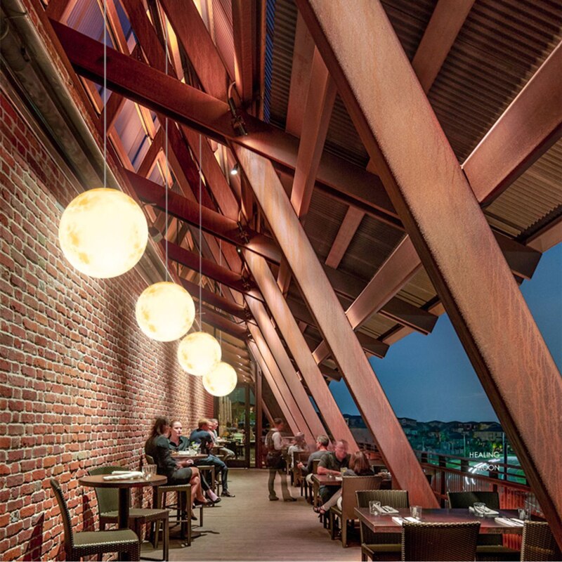 chandelier pleine lune créatif moderne nordique