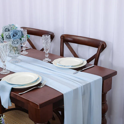 Chemin de table en chiffon unicolore luxueux au design rustique Boho avec des franges – Décoration de table parfaite pour les mariages, les baby showers, Pâques, la Saint-Valentin et la maison